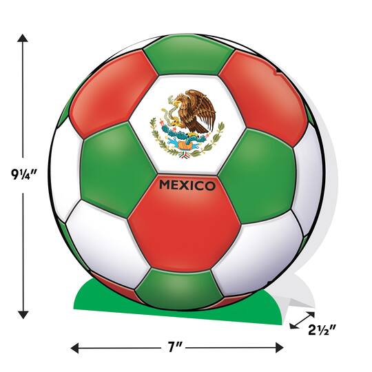 9.25" Mexico 3D Soccer Ball Centerpieces, 2ct.